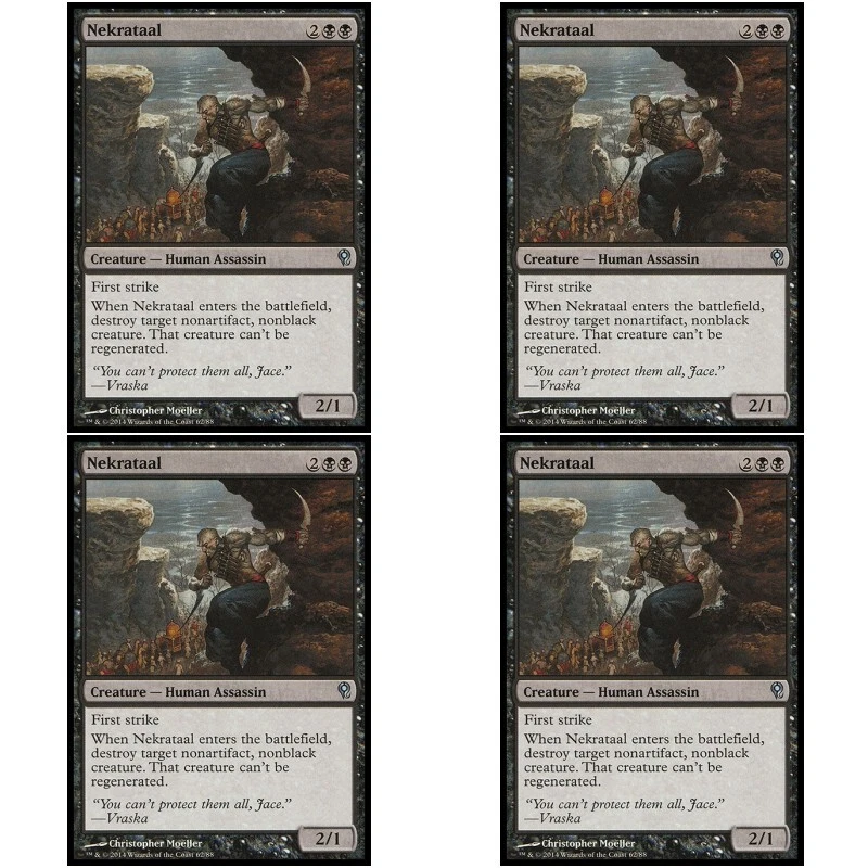 4 x NEKRATAAL NM Jace vs Vraska MTG Black - Human Unc - Image 1 of 1