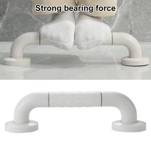 Safety Armrest Toilet Handle Stainless Steel Shower Grab Bar Set with Ring Wall - Picture 1 of 13