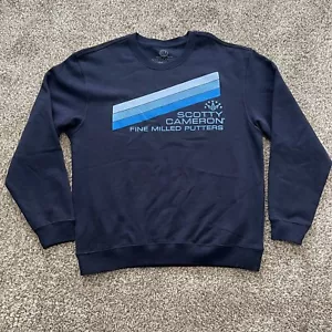 Scotty Cameron Sweatshirt Men's Large Blue Pullover Striped Crew Neck Putters - Picture 1 of 5