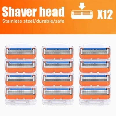 12Pack Replacement Fusion 5 Men's Razor Blade Refills-Fast Diapatch