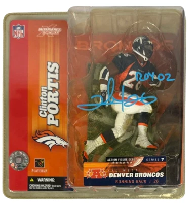Clinton Portis autographed signed figure inscribed NFL Denver Broncos JSA COA - Image 1 of 3