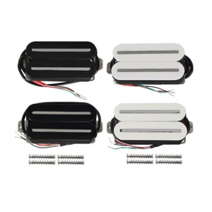 FLEOR Dual Rails Pickup E-Gitarre Humbucker Pickup Ceramic Guitar Parts, 4-Wires - Picture 1 of 14