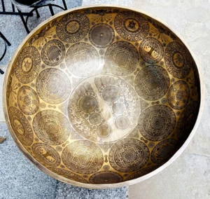 Curación de 7 chakras extra grande - 22 pulgadas de diámetro grande cuenco de canto de pie - especial - Imagen 1 de 10