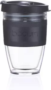 BODUM 11889-01S JOYCUP Travel Mug, double wall, 0.3 l, black band, Plastic - Picture 1 of 12