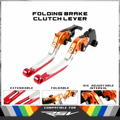 Fit APRILIA RSV MILLE / R 99-03 Racing Adjustable Folding Brake Clutch Levers - Image 1 of 4