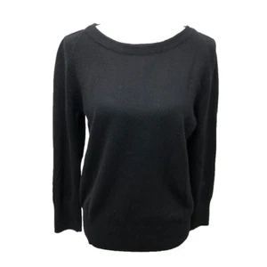 Diane Von Furstenberg Wool Cashmere Sweater Jumper Womens Large Black Old Money - Picture 1 of 15