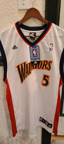 NWT VTG NBA Adidas Golden State Warriors Baron Davis Jersey 5 Mens Medium White Cover