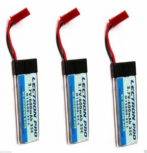 Lectron Pro 3,7 Volt 600mAh 35C LiPo 3 Stück/Packs Akku: Blade 180 QX - Bild 1 von 3