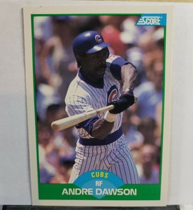 1989 SCORE Baseball Card Andre Dawson RF Chicago Cubs #2