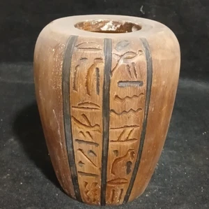 ANCIENT EGYPTIAN ANTIQUITIES UNIQUE Antiquity Vase With Writing Hieroglyphic Bc - Picture 1 of 12