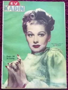 GREAT LUCILLE BALL COVER Ev Kadin 05/28/47 movies fashions great shape! - Picture 1 of 4
