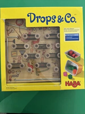DROPS & CO. GAME BY HABA, VERY RARE, QUALITY WOOD COMPONENTS Incomplete *READ* - Image 1 of 4