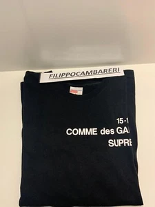 Supreme Comme Des Garcons CDG FW15 Long Sleeve T-shirt Tee White SZ:M - Foto 1 di 3