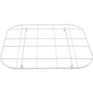 White Sink Protector Durable Coated Steel with Rubber Feet for Kitchen Sink Care - Picture 1 of 1