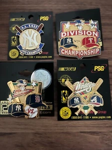 NY Yankees 1999 Champions - A.L. East, Division, League, World Series Pins - Picture 1 of 5