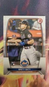 2023 Bowman Rookie Brett Baty New York Mets RC #80 - Picture 1 of 10