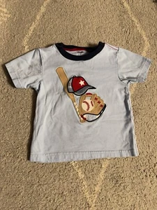 Gymboree 2T Blue Shirt Baseball - Picture 1 of 3
