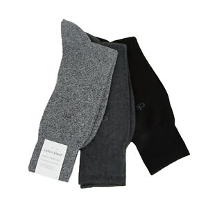 Calvin Klein Men's 3 Pair Cotton Blend Crew Dress Socks, Assorted, 7-12