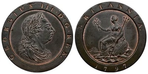 GREAT BRITAIN. George III 1797 CU "Cartwheel" Twopence. NGC MS63BN S-3776 - Picture 1 of 1
