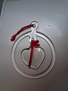 Estatuilla Kosta Boda Grande Corazón Atrapasol Arte Vidrio Bertil Vallien Suecia - Imagen 1 de 3