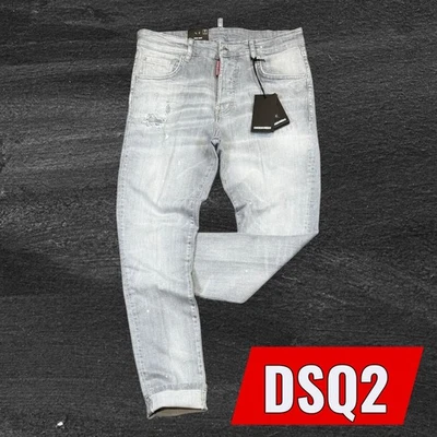 DSQ2 Men's Slim Fit Cool Guy Jean Ripped Grey Men's Stretchy Washed Diesel Jeans - Image 1 of 4