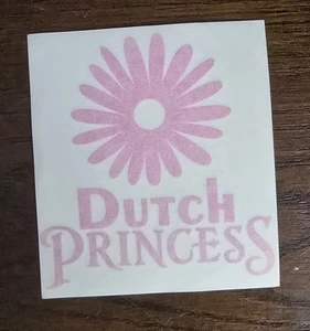 Seltene Rarität Dutch Bros. Brothers Aufkleber Rosa Dutch Princess Blume - Bild 1 von 3