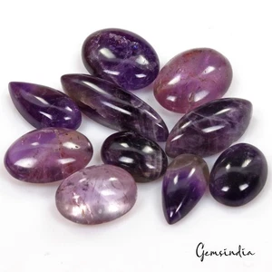 330 Ct/10 Pcs Natural Untreated Purple Amethyst Mix Cab Loose Wholesale Gems Lot - Picture 1 of 5