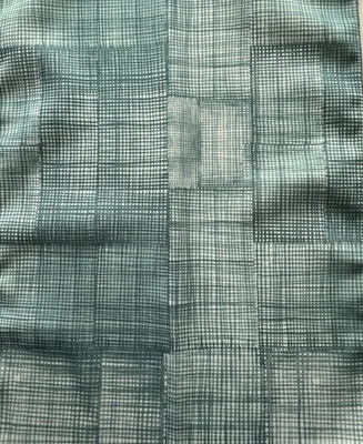 3  Lee Jofa Kelly Wearstler Sieve Lake / Jade Designer Fabric Remnant 17"x24" - Image 1 of 4