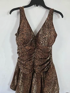 Leopardenmuster Damen Badekleid Größe 16W. In super Zustand. - Bild 1 von 6