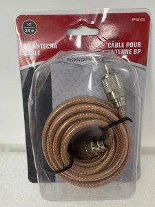 RoadPro RP-8X12CL 12 Foot RG8X CB Ham Radio Antenna Clear Coax Cable w/PL259 End - Picture 1 of 6