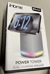 Ihome Power Tower Dual Charging And Speaker Bluetooth Ipbt50g - Picture 1 of 2