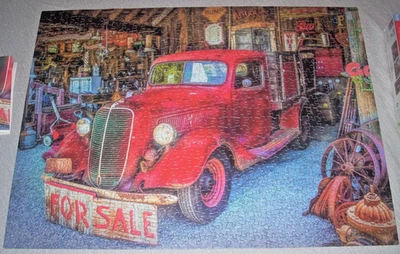 🧩 Rompecabezas Ceaco 750 piezas 🧩 Vida simple 🧩 con camioneta roja vintage Foto 1 de 4