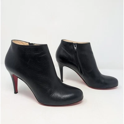 Christian Louboutin Belle Botines Cuero Negro 85mm Talla 37.5 Foto 1 de 4
