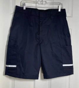 FedEx Stan Herman Shorts Men's 56L -105 Blue Cargo Reflective Strip Workwear NEW - Picture 1 of 12