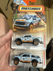Matchbox Lot 2x 10 Ford F-150 SVT Raptor Gulf G22 - Picture 1 of 3