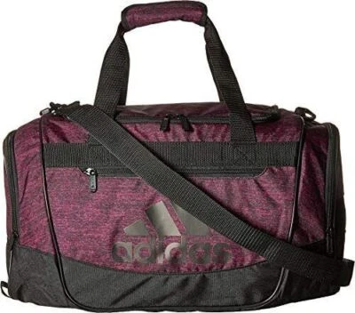 ADIDAS DEFENDER III SMALL DUFFLE CARRY ON BAG 20x12" BAHIA MAGENTA JERSEY BLACK - Image 1 of 4