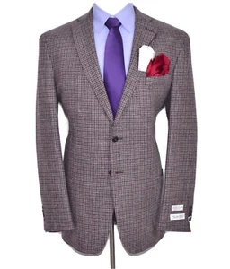 NEU Jos A Bank 1905 Stretch Blazer 46 L Tailored Fit Sport Mantel Karo Braun - Bild 1 von 11