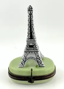 Makellose Limoges Eiffelturm feines französisches Porzellan Schmuckschatulle. A+ - Bild 1 von 4