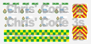 Code 3 Adhesive Vinyl Decal Suit Oxford Diecast 1/76  - North West Ambulance - Picture 1 of 6
