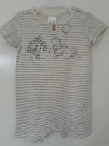 DISNEY BABY WINNIE THE POOH & FRIENDS ONE-PIECE ROMPER STRIPED SIZE 00 (3-6M) - Picture 1 of 9