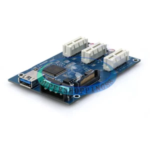 One PCI-e Express 1X to 3 Port 1X Switch Multiplier HUB Riser Card+USB Cable - Picture 1 of 3