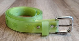 Cintura in gomma gelatina verde lime margherita dettaglio fiore donna taglia M/L made in USA - Foto 1 di 10