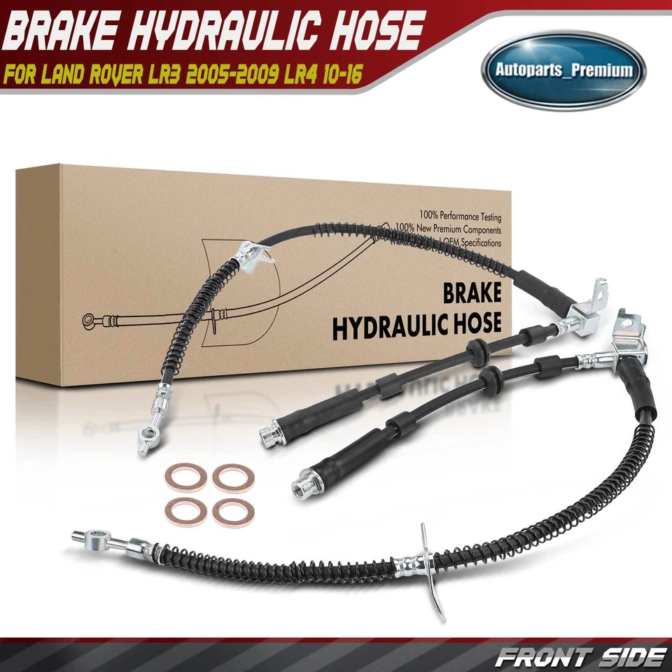 Manguera hidráulica de freno delantera izquierda y derecha para Land Rover LR3 2005-2009 LR4 10-16 Foto 1 de 4