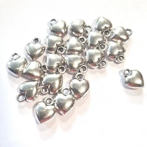20 Herz Anhänger Charms 11,5mm Farbe antiksilber Bettelanhänger Metall #S309 - Bild 1 von 4