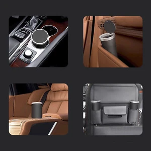 Car Trash Can Bin Durable Washable Leakproof Mini Car Cup Holder Garbage Can - Picture 1 of 12