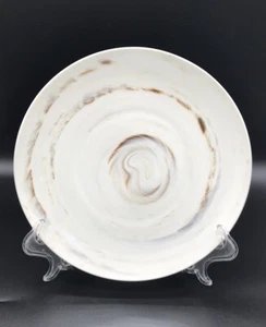 Oneida Luzerne Marble Handcrafted White Brown Dinner Plate 11” - Picture 1 of 8