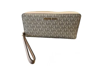 Michael Kors Jet Set LEATHER WALLET PWD BLSH MLT LG CONTINENTIAL - Picture 1 of 7