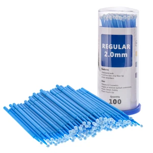 100 Eyelash Extension Micro Brushes, 2.0mm Tip Brush Applicators, Paint Touch Up - Picture 1 of 4