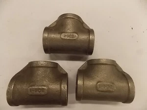 Lot of 3 New 1" NPT Female Pipe Tee Cast 304 Stainless Steel Fittings B5 - Picture 1 of 5
