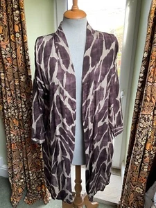 Masai Clothing Animal Print - Kimono Style Jacket - Size S - Picture 1 of 7